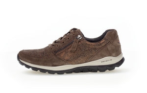 Gabor Rollingsoft 96.968.61 | Rollingsoft Nubuck Trainers in Mohair Brown