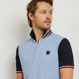 Eden Park E23MAIPC0020 BLC21 | Colour Block Polo in Blue