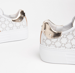 Nero Giardini E306531D | Unique Design 4.5cm Platform Leather Trainers in White