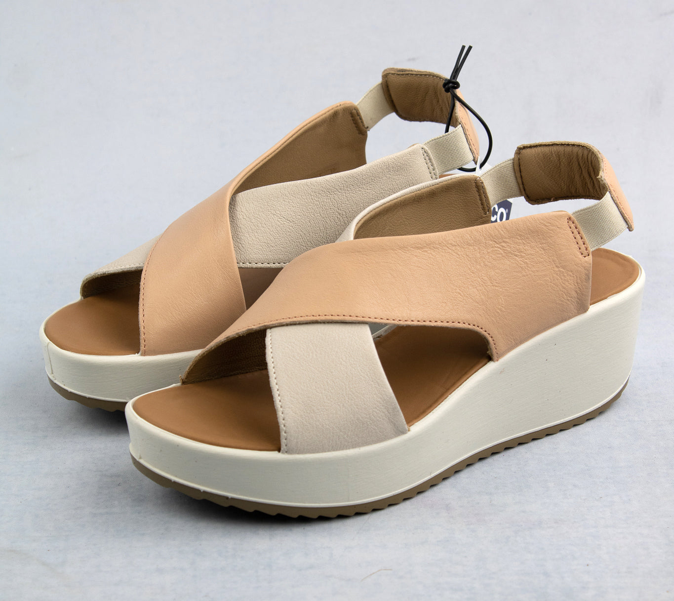Igi&Co 3667277 | Platform Wedge Slip On Sandals in Beige