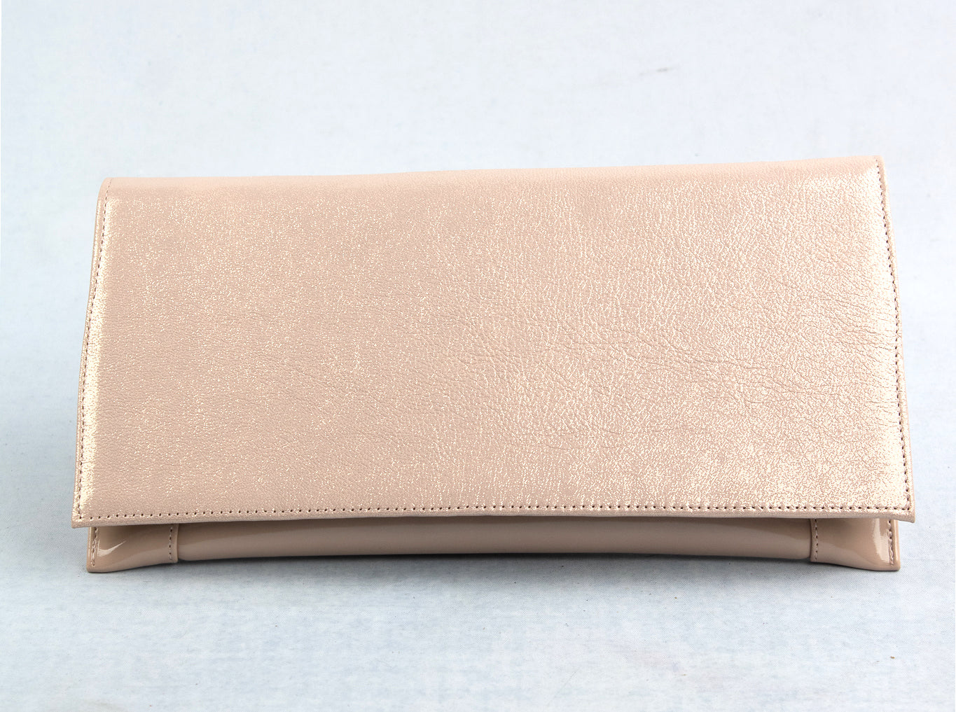 Nude and cheap gold clutch bag