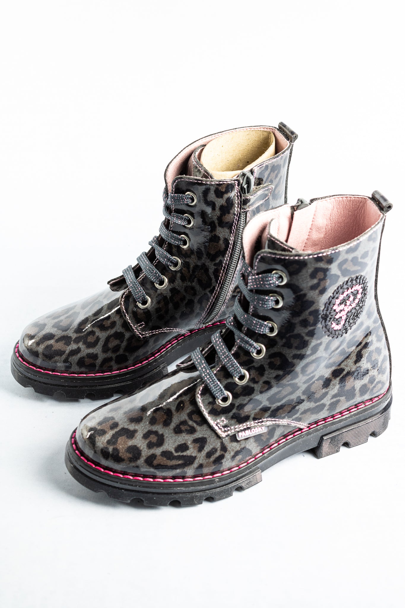 489751 Pablosky Animal Print Lace and Zip Boots for sale online ireland