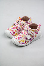 Load image into Gallery viewer, Biomecanics Girls Double Velcro Shoe in White Print 212210 for sale online Ireland 