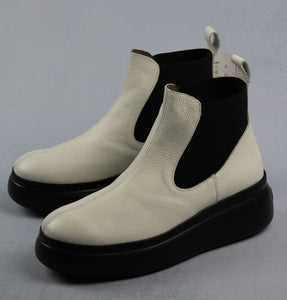 Wonders Slip On Elasticated Boots in Off White A2604 for sale online Ireland 
