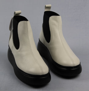 Wonders Slip On Elasticated Boots in Off White A2604 for sale online Ireland 