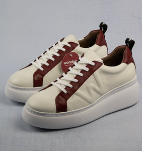 Wonders Platform Trainers in Off White & Ruby A2604 for sale online Ireland 