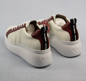 Wonders Platform Trainers in Off White & Ruby A2604 for sale online Ireland 