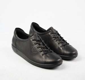 Ecco Lace Up Leather Shoes in Black 206503