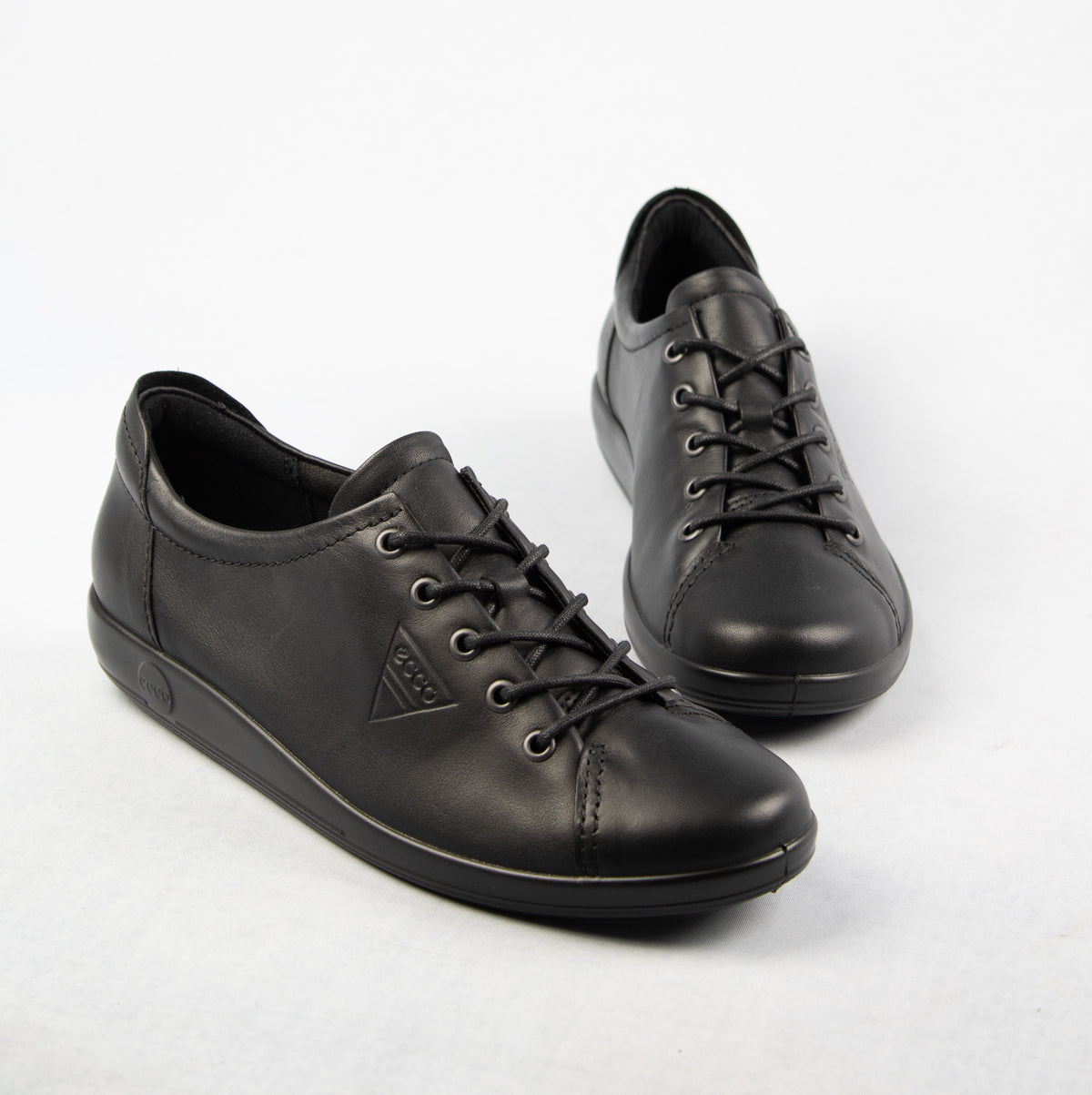 Ecco Lace Up Leather Shoes in Black 206503