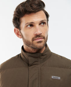 Barbour MGI0147 SN51 | Footwell Cord Collar Gilet in Sandstone