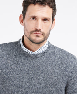 Barbour Cotton Twist Nelson Crew in Navy MKN1394 NY91