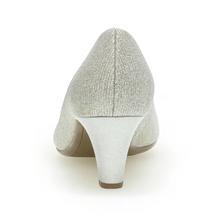 Load image into Gallery viewer, Gabor 01.400.60 | Glitz Court Shoes in Silver with 5.5cm Heel