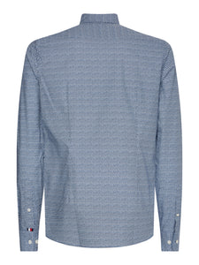 Tommy Hilfiger mw0mw29181 0GY | Retro Print Slim Fit Shirt In Blue