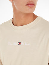 Load image into Gallery viewer, Tommy Jeans dm0dm14984 aci | Linear Logo Tee in Beige