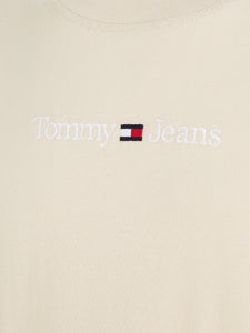 Tommy Jeans dm0dm14984 aci | Linear Logo Tee in Beige