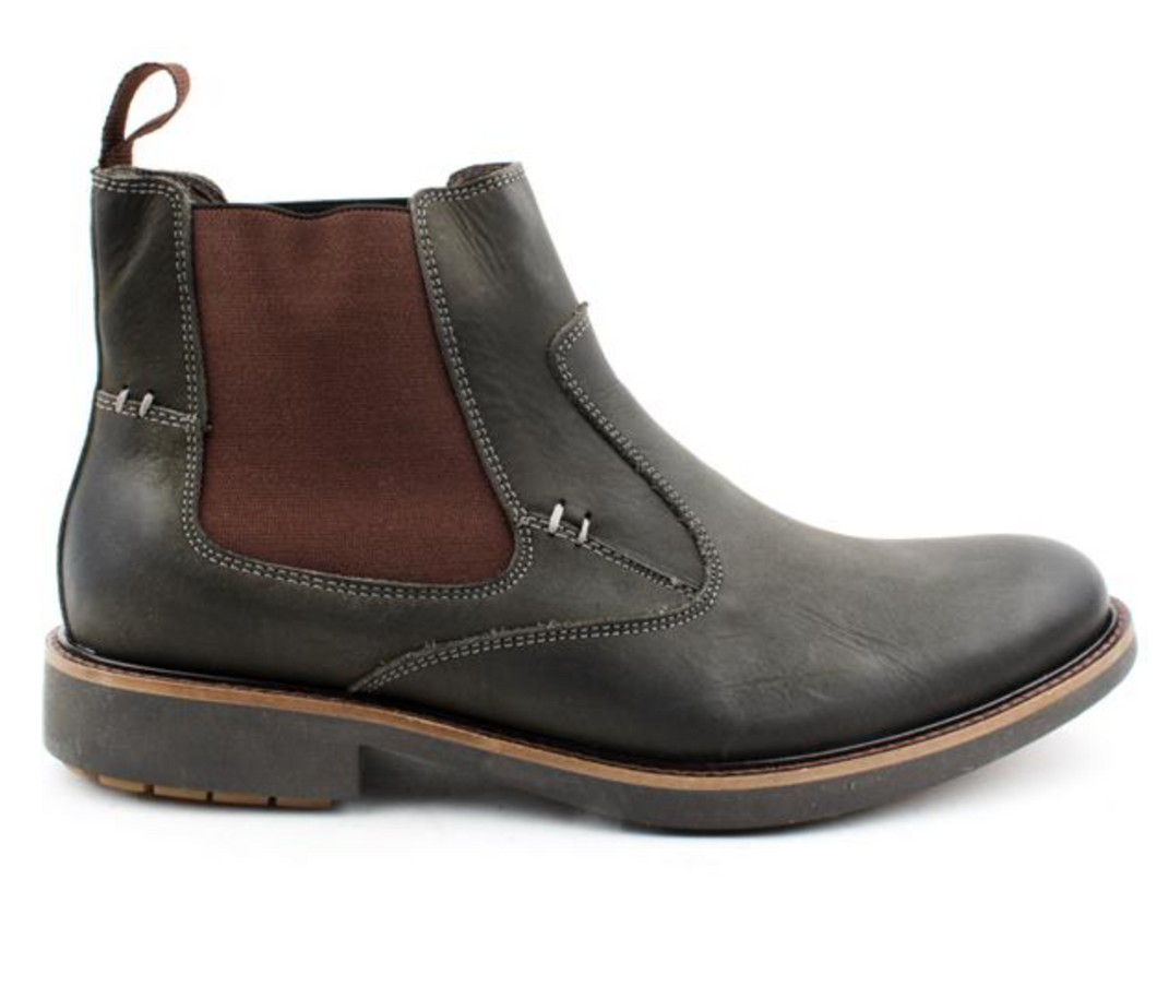 Anatomic Gel Garibaldi | Nubuck Leather Chelsea Boots in Carbon