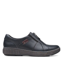 Load image into Gallery viewer, Clarks Magnolia Zip | Front Zip Leather Shoes in Black