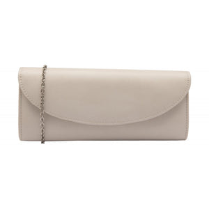 Lotus Claire | Clutch Bag in Nude with Magnetic Closure