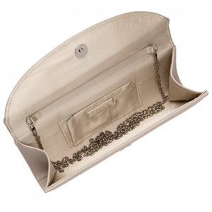 Lotus Claire | Clutch Bag in Nude with Magnetic Closure